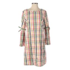 Crown and Ivy colorful plaid/ checked shift style dress Size XL